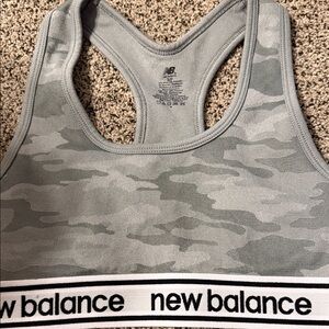 New Balance Gray Camouflage Sports Bra